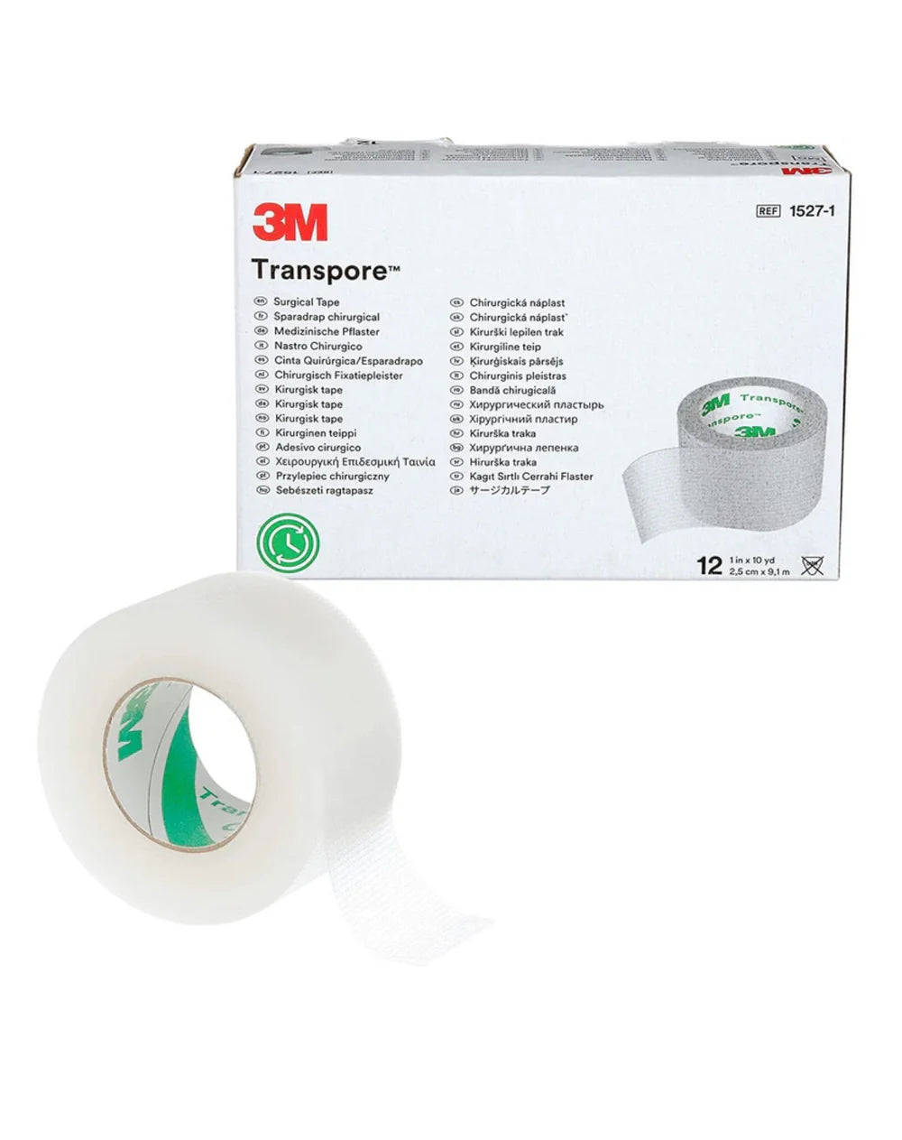 3M Transpore Medical Tape, 1” - Box of 12