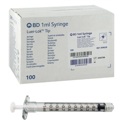 BD Syringe Only Luer Lock, 1ml – Box of 100