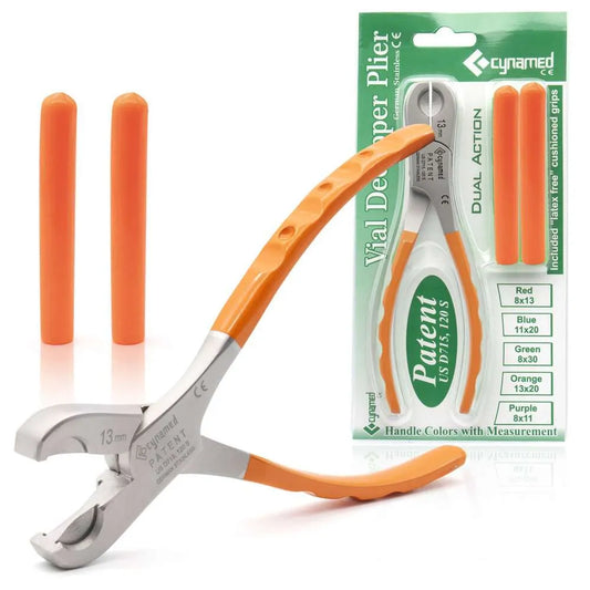 Cynamedical Twin Action Decapper Pliers - Decaps 13mm and 20mm Vials