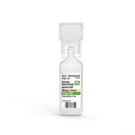 Hikma Lidocaine 1% USP No Preservative – 10ml Polyampoule