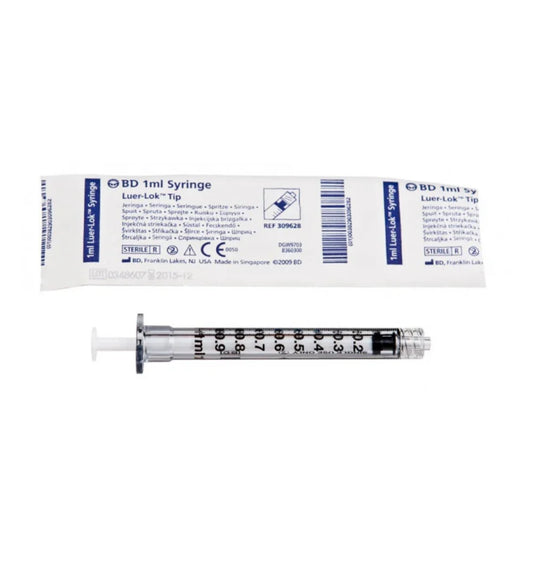 BD Syringe Only Luer Lock, 1ml Syringe - Each