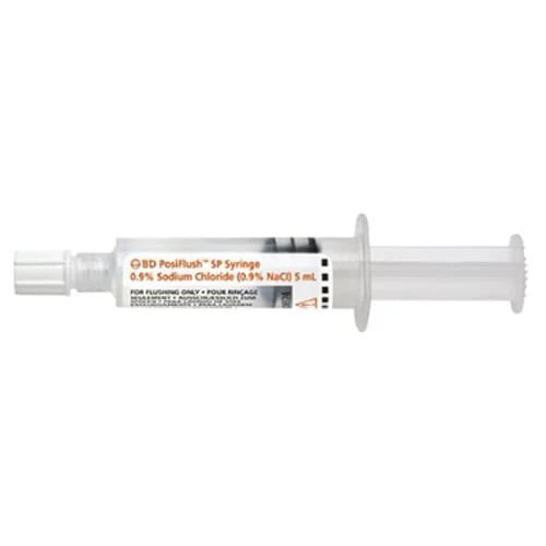 BD PosiFlush Prefilled Normal Saline Syringe, 5ml - Box of 30